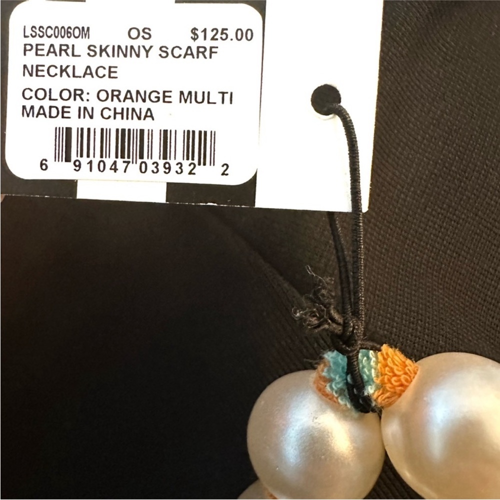 NWT Lele Sadoughi Faux Ivory Large Pearl Designer Necklace - Picture 3 of 8